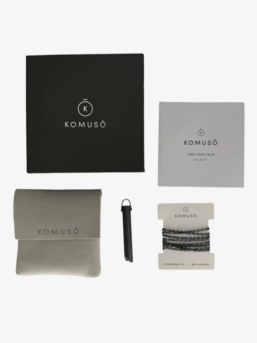 KOMUSO NWT Classic Shift Breathing Necklace - Matte Slate (Gray)